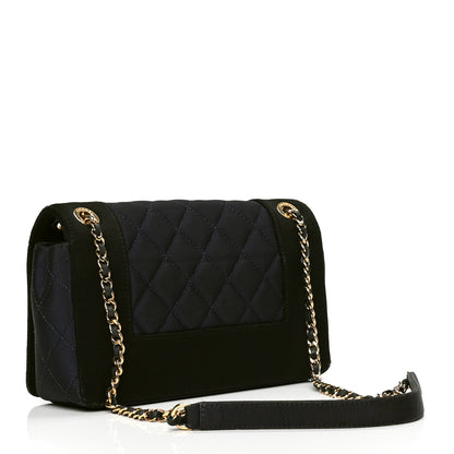 Chanel Grosgrain Satin Quilted Small Vintage Mademoiselle Flap Black 2 of 7