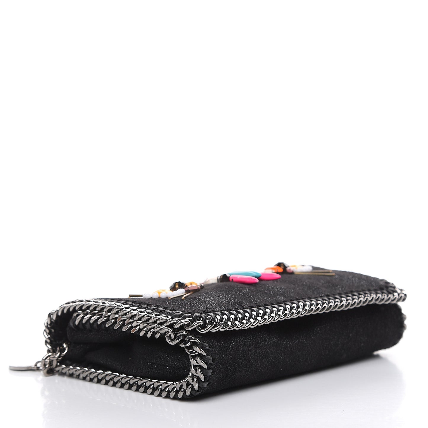 Shaggy Deer Falabella Crystal Embellished Crossbody Bag Black