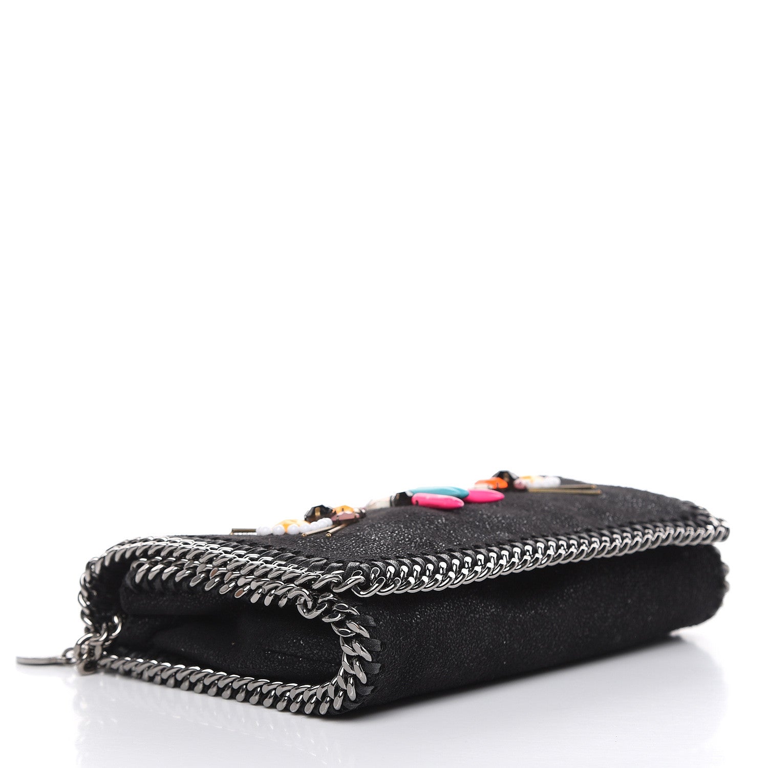 Stella McCartney Shaggy Deer Falabella Crystal Embellished Crossbody Bag Black 4 of 12