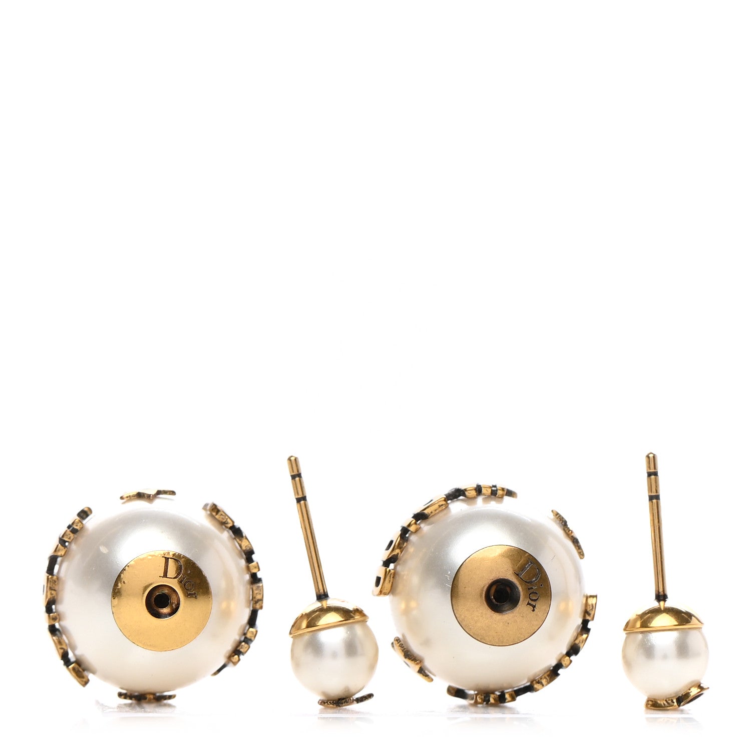 Christian Dior Pearl J'Adior Mise En Dior Tribal Earrings Gold 3 of 5