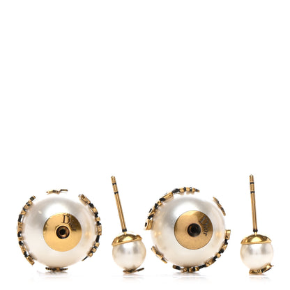 Christian Dior Pearl J'Adior Mise En Dior Tribal Earrings Gold 3 of 5