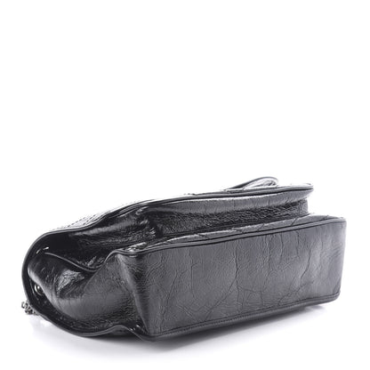 Saint Laurent Crinkled Calfskin Matelasse Monogram Large Niki Chain Satchel Black 4 of 9