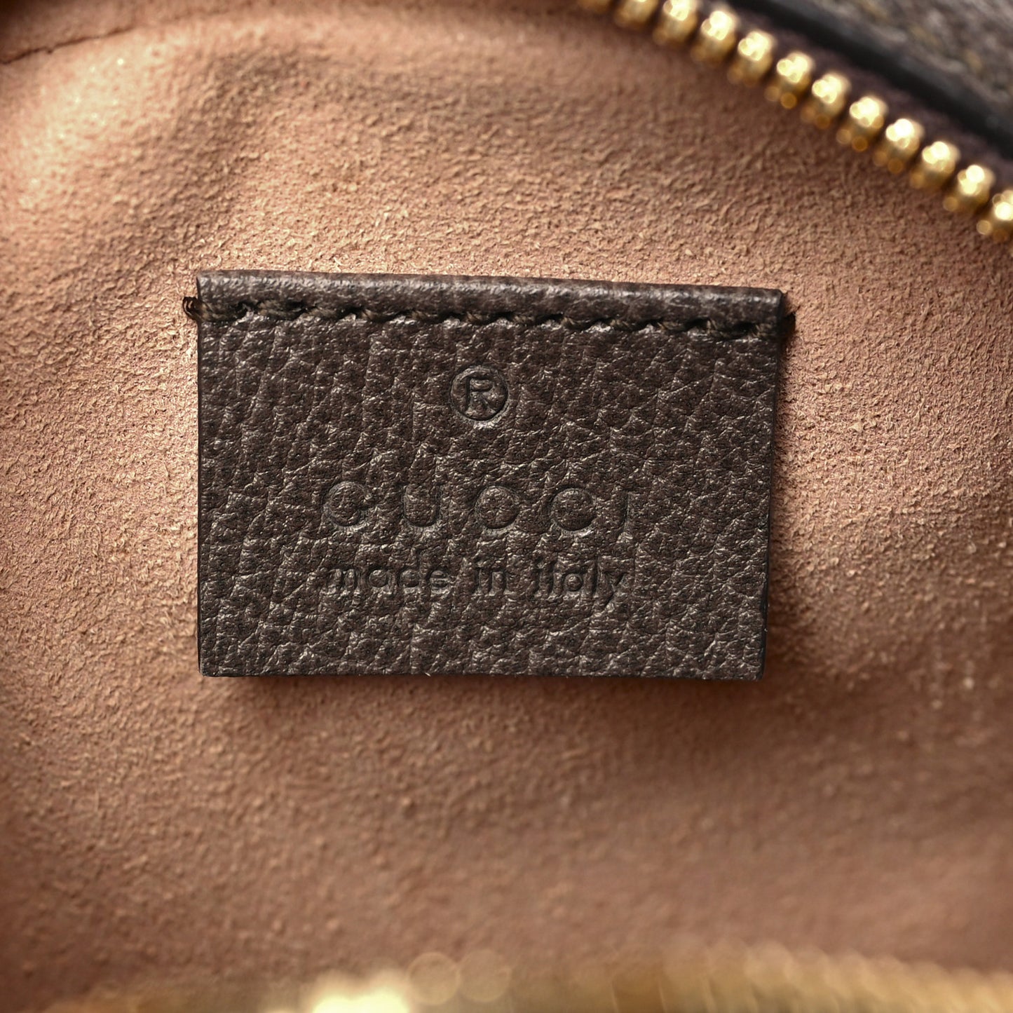 GG Supreme Monogram Web Mini Ophidia Round Shoulder Bag Brown