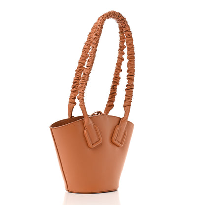 Bottega Veneta Calfskin Ruched Small Basket Tote Tan 3 of 8