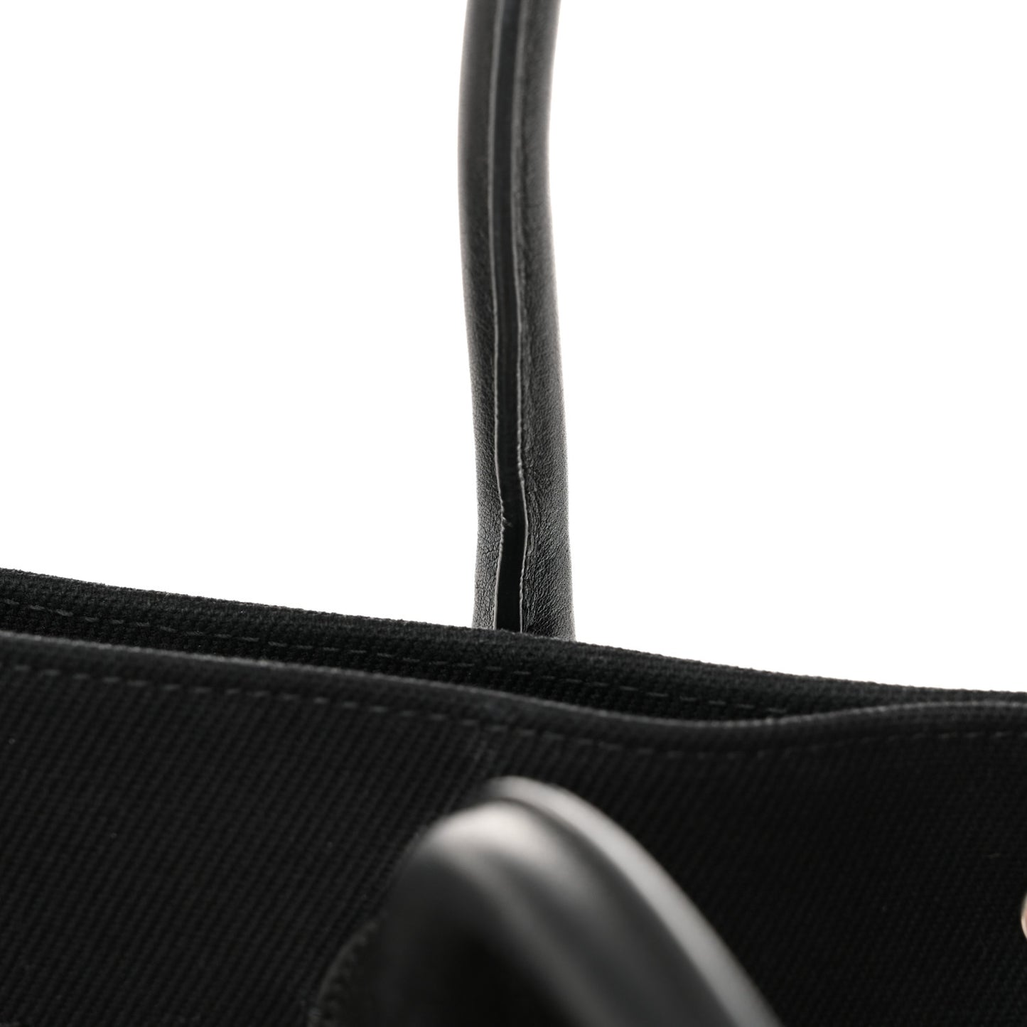 Linen Calfskin Rive Gauche Tote Black