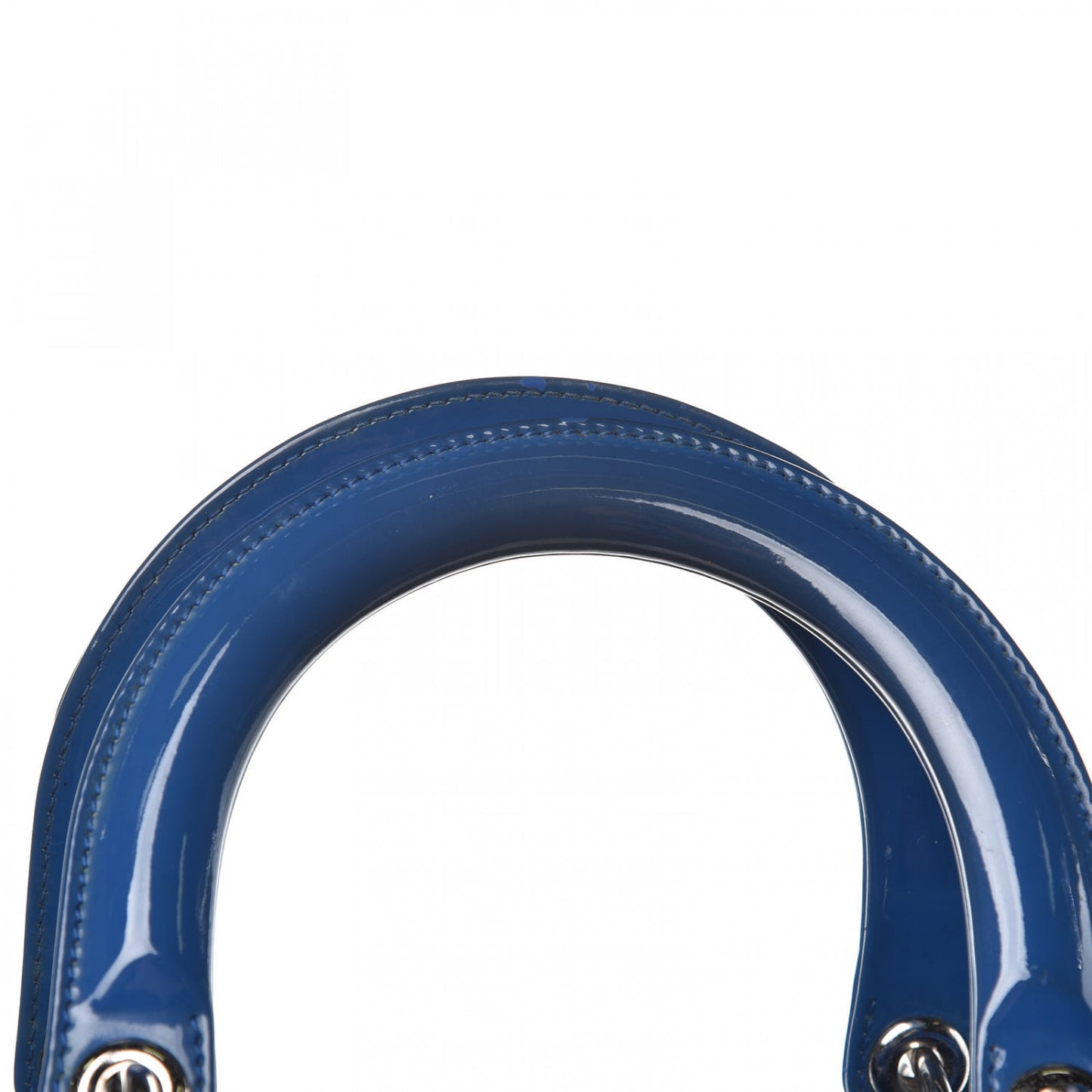 Patent Cannage Large Lady Dior Blue
