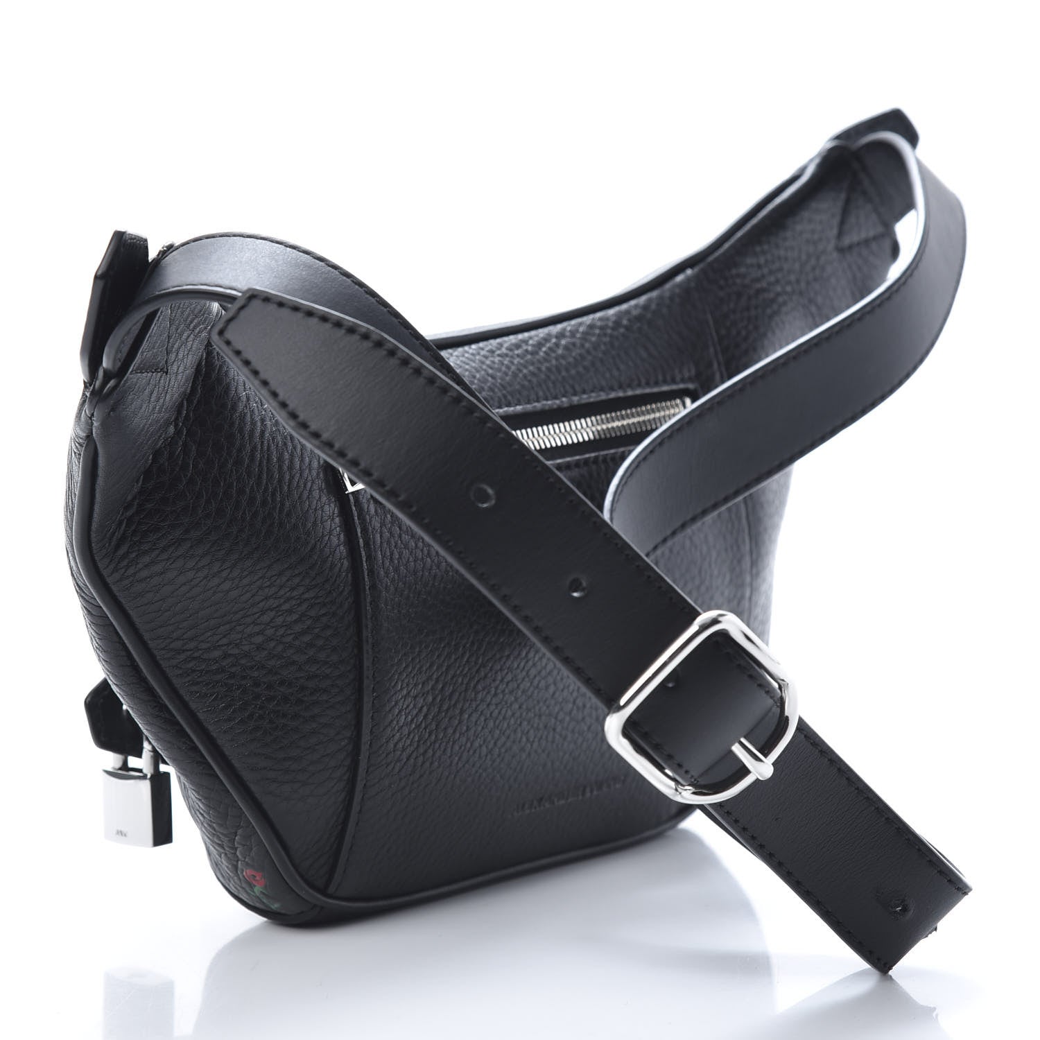 Alexander Wang Dumbo Leather Rose Embossed Belt Bag Black 3 of 11