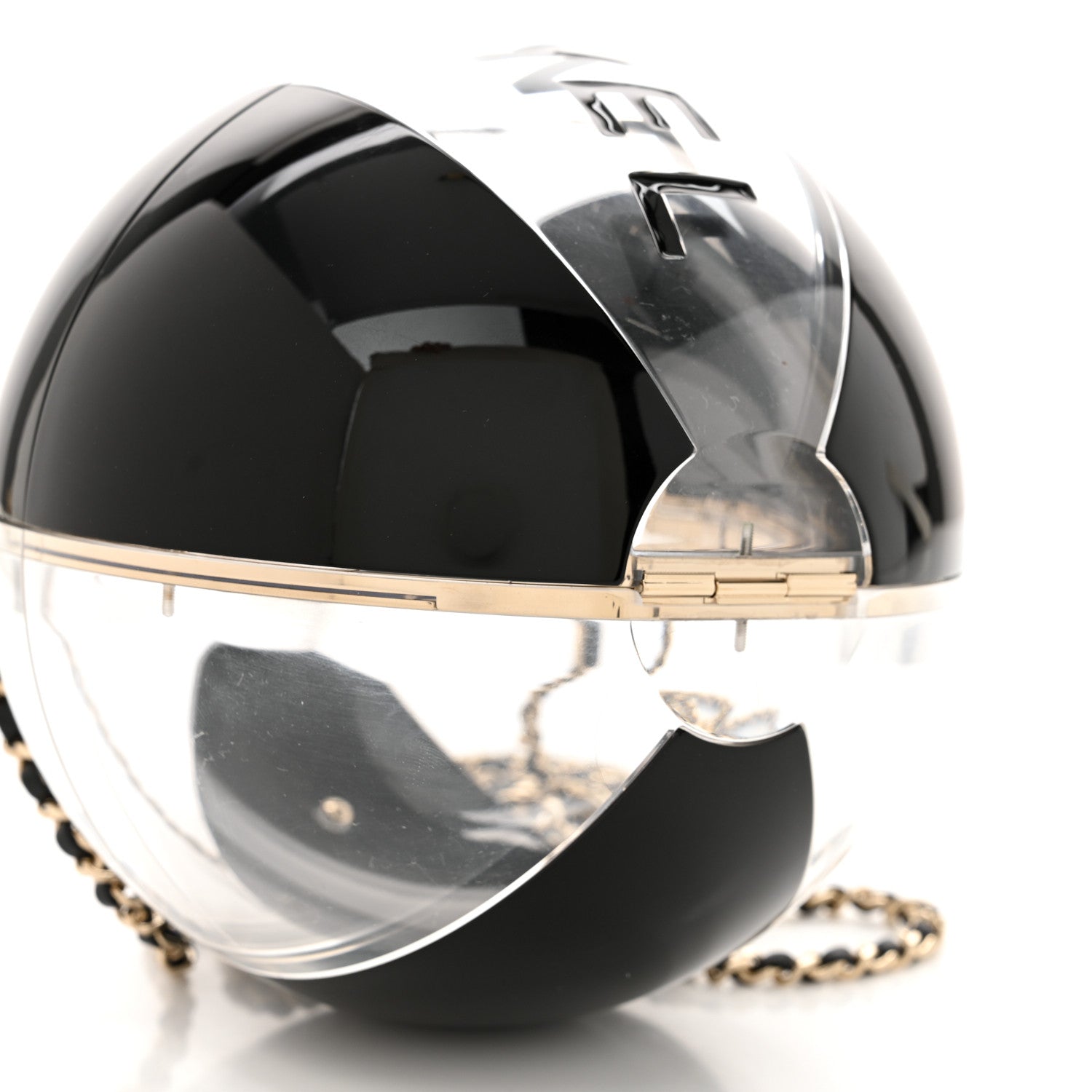 Chanel Plexiglass Coco Beach Ball Minaudiere Clutch  Black 9 of 11
