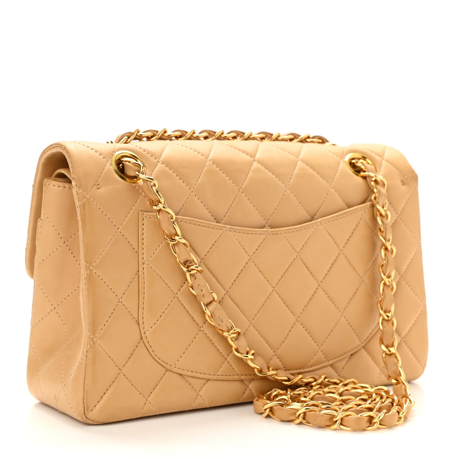 Chanel Lambskin Quilted Small Double Flap Beige 3 of 12