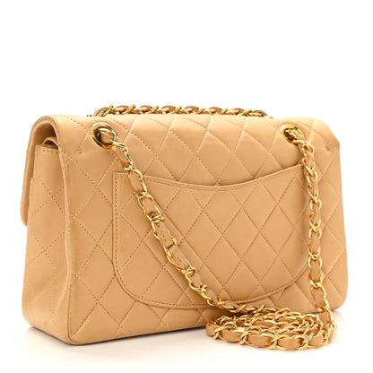 Chanel Lambskin Quilted Small Double Flap Beige 3 of 12