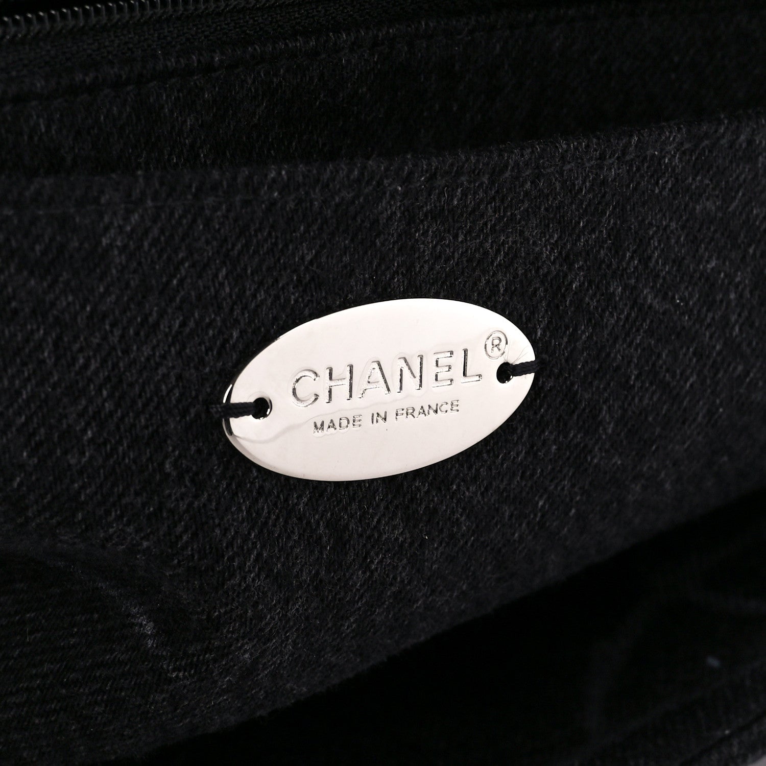 Chanel Denim Quilted CC Print Jumbo Single Flap Black 6 of 12
