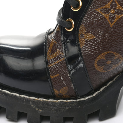 Louis Vuitton Patent Calfskin Monogram Star Trail Ankle Boots 36.5 Black 14 of 14