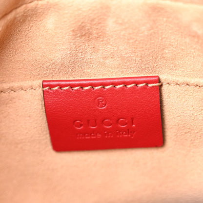 Gucci Calfskin Matelasse Small GG Marmont Chain Shoulder Bag Hibiscus Red 6 of 12