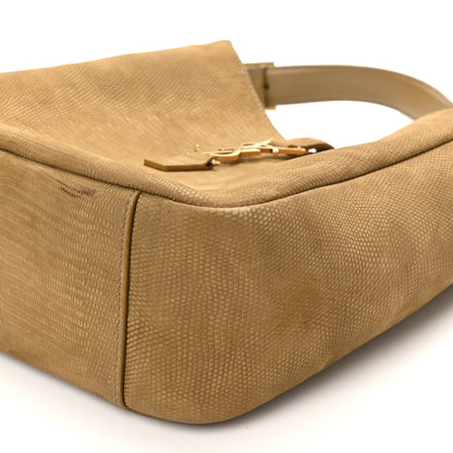Saint Laurent Suede Lizard Embossed Small Le 5 A 7 Soft Hobo Dark Pistachio 9 of 11