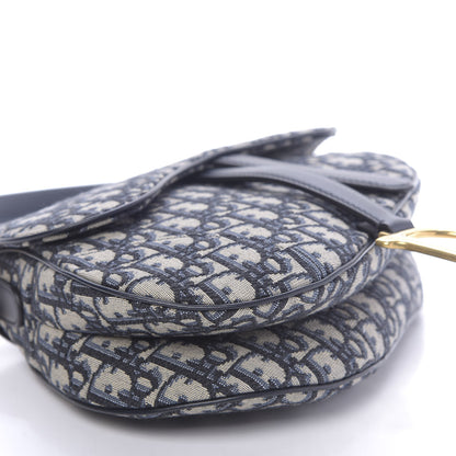Christian Dior Oblique Saddle Bag Blue 6 of 11