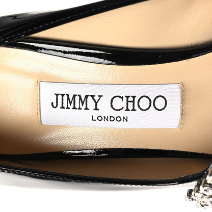 Jimmy Choo Patent Crystal Bing 65 Pumps 38.5 Black 7 of 9