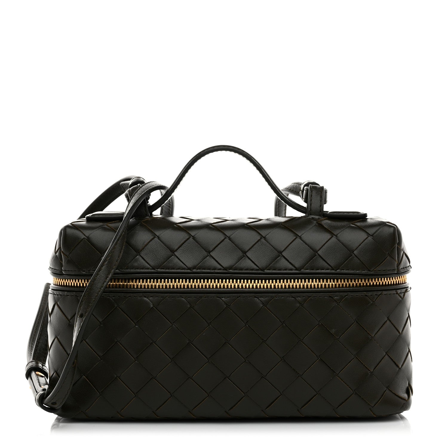 Bottega Veneta Calfskin Intrecciato Bang Bang Vanity Case Kaki 1 of 10