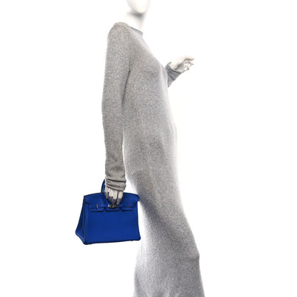 Hermes Togo Verso Birkin 25 Bleu Royal Capucine 2 of 11