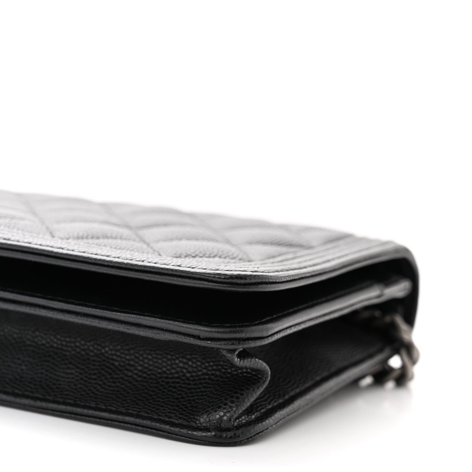 Chanel Caviar Quilted Boy Wallet On Chain WOC Black 11 of 12