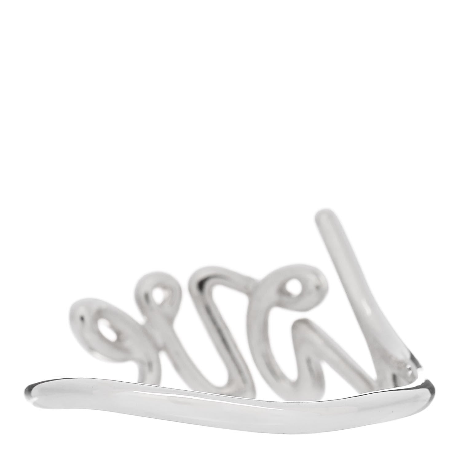Tiffany Sterling Silver Paloma Picasso Graffiti Love Ring 56 7.5 3 of 5
