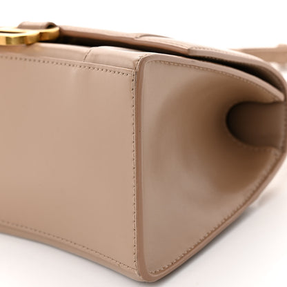 Balenciaga Shiny Box Calfskin Small Hourglass Top Handle Bag Sand 9 of 9