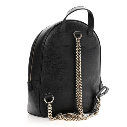Gucci Pebbled Calfskin Soho Chain Backpack Black 3 of 10