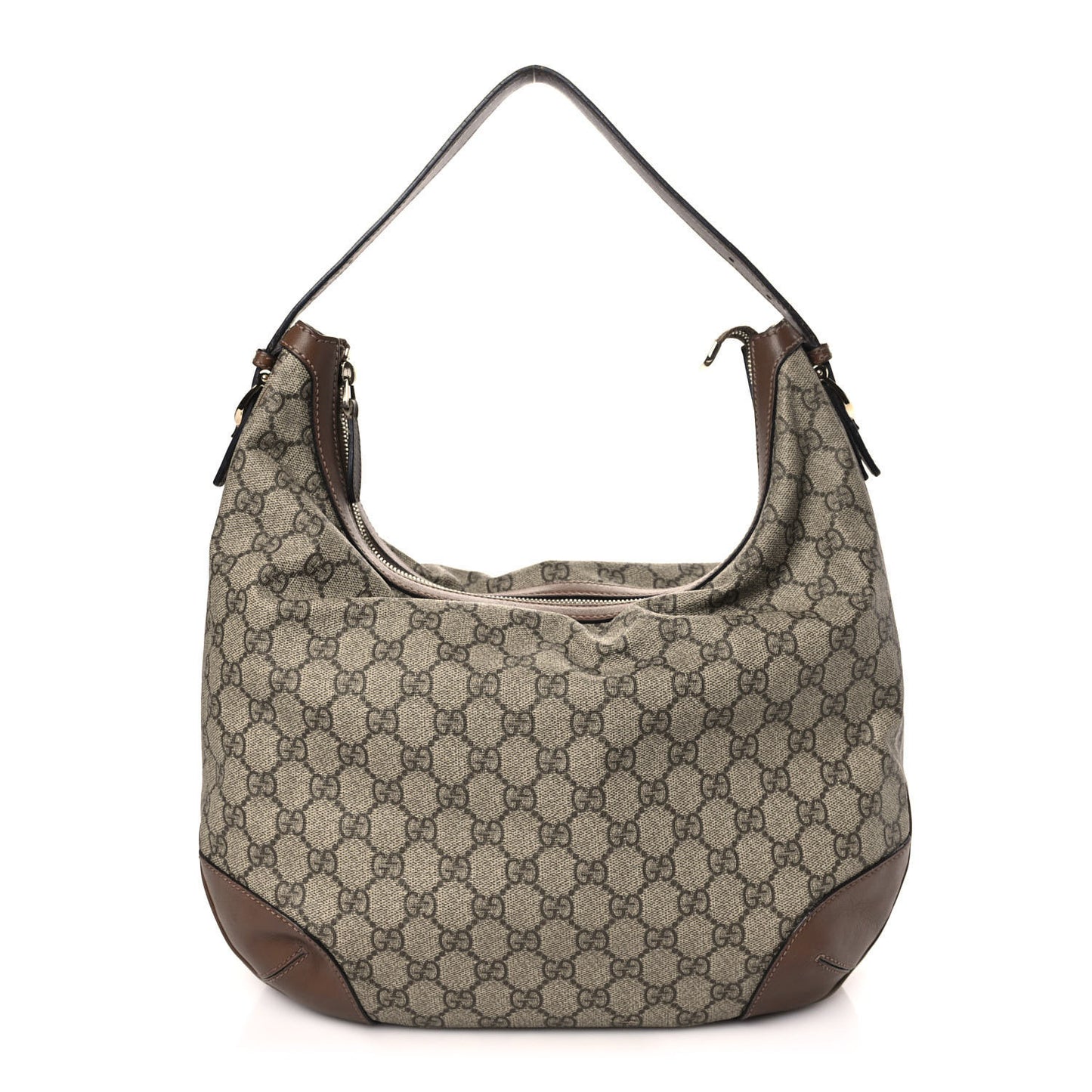GG Supreme Monogram Margaux Calfskin Medium Nice Hobo Beige Ebony Acero