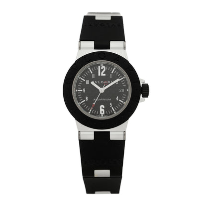 Bulgari Aluminum Rubber 29mm Diagono Quartz Watch Black 1 of 4