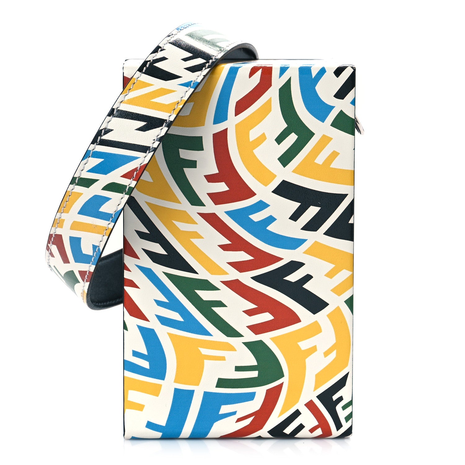 Fendi X SARAH COLEMAN Vitello Grace Light FF Vertigo Box Bag White Ice Multicolor 1 of 9