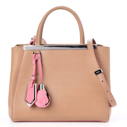 Fendi Vitello Elite Light Bulb Charm Petite 2Jours Tote Cuoio 1 of 8