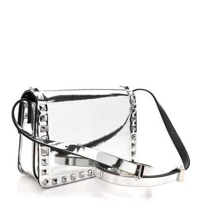 Valentino Garavani Mirror Calfskin Small Rockstud23 Shoulder Bag Silver 2 of 12