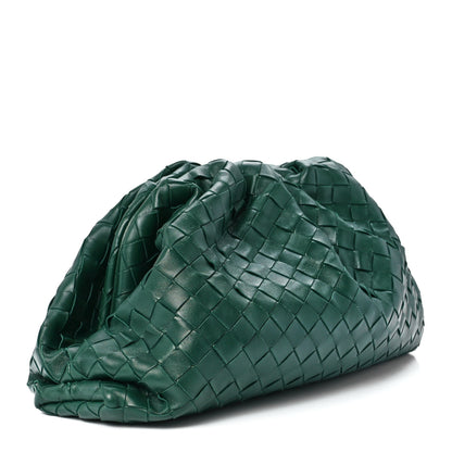 Bottega Veneta Nappa Maxi Intrecciato The Pouch Oversized Clutch Raintree 3 of 12