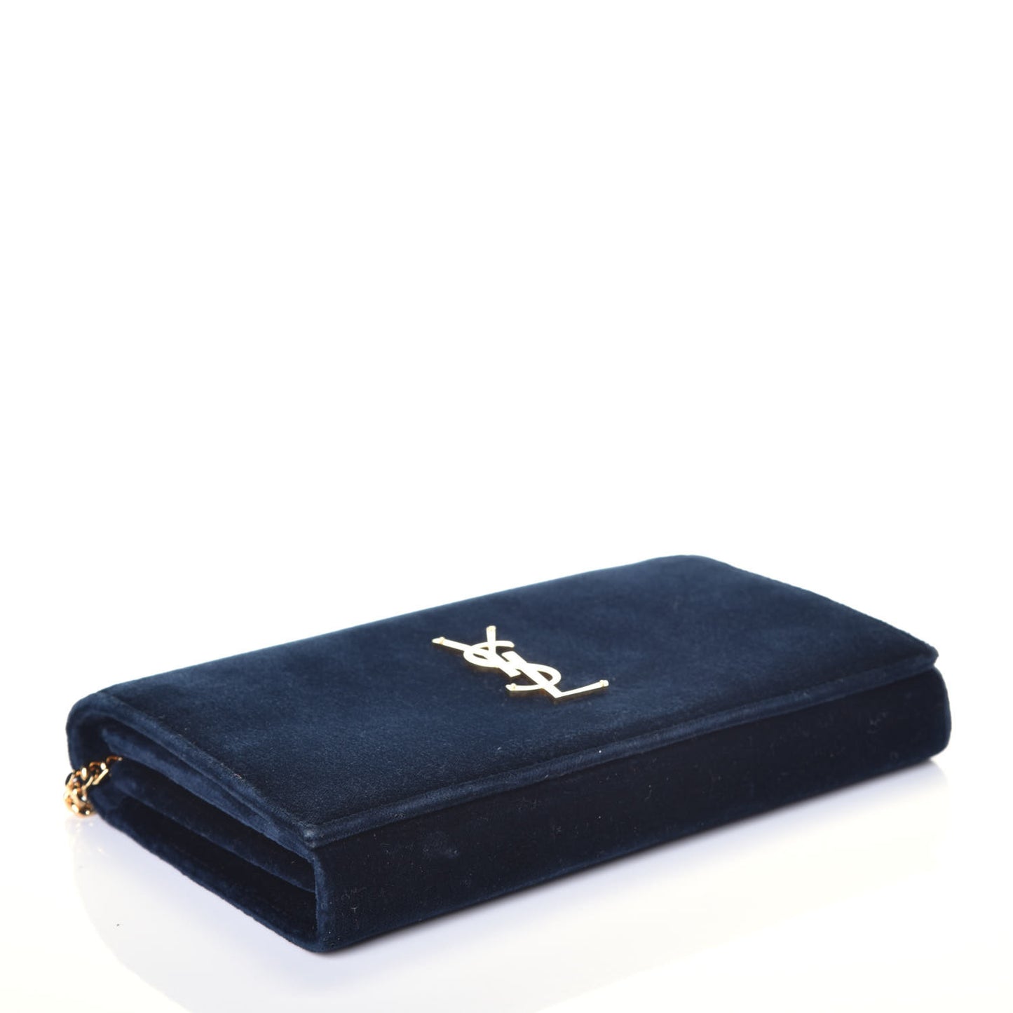 Velvet Monogram Chain Wallet Legion Blue