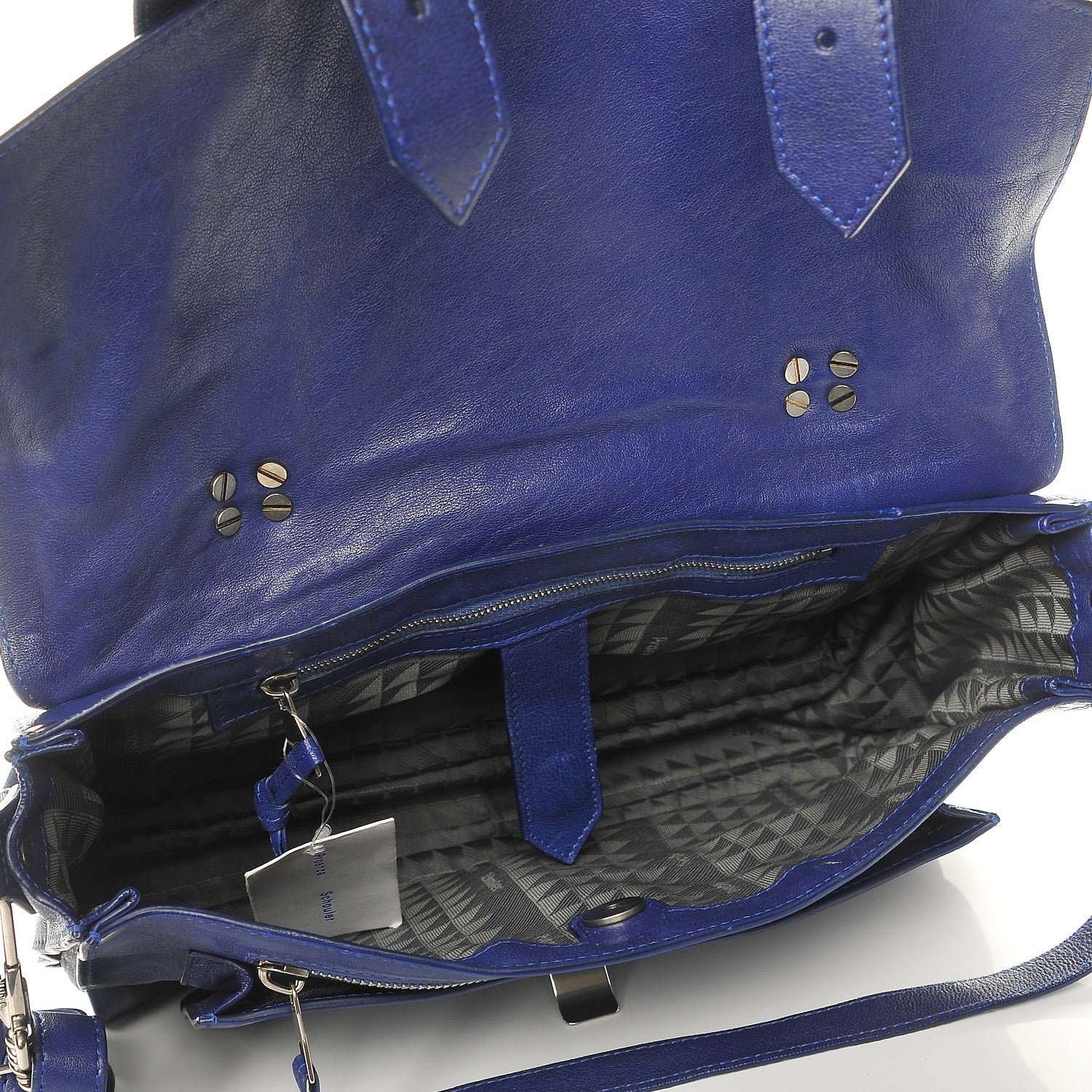 Proenza Schouler Lambskin Medium PS1 Satchel Cobalt Blue 6 of 8