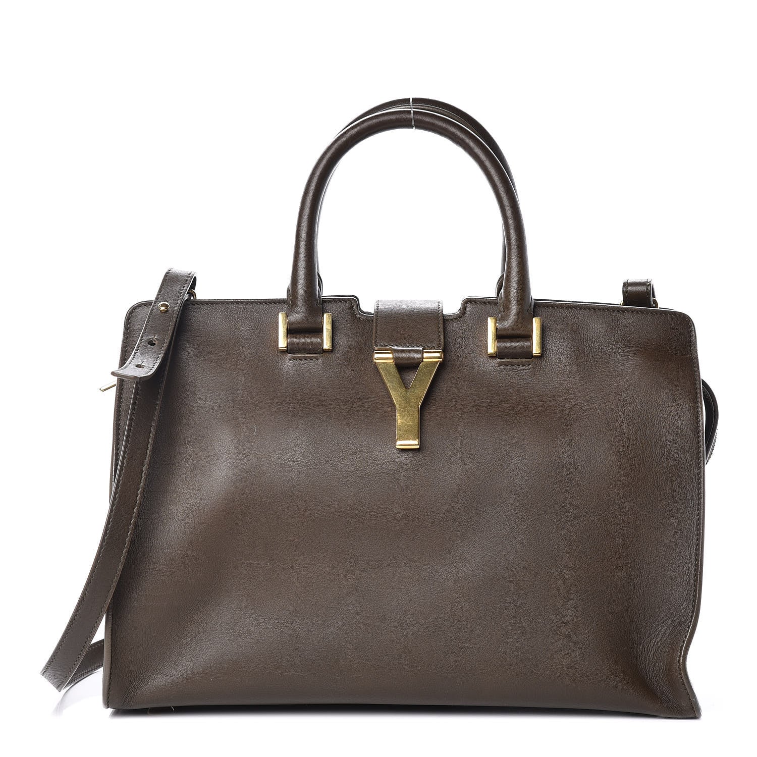 Saint Laurent Calfskin Small Classic Y Cabas Green 1 of 18