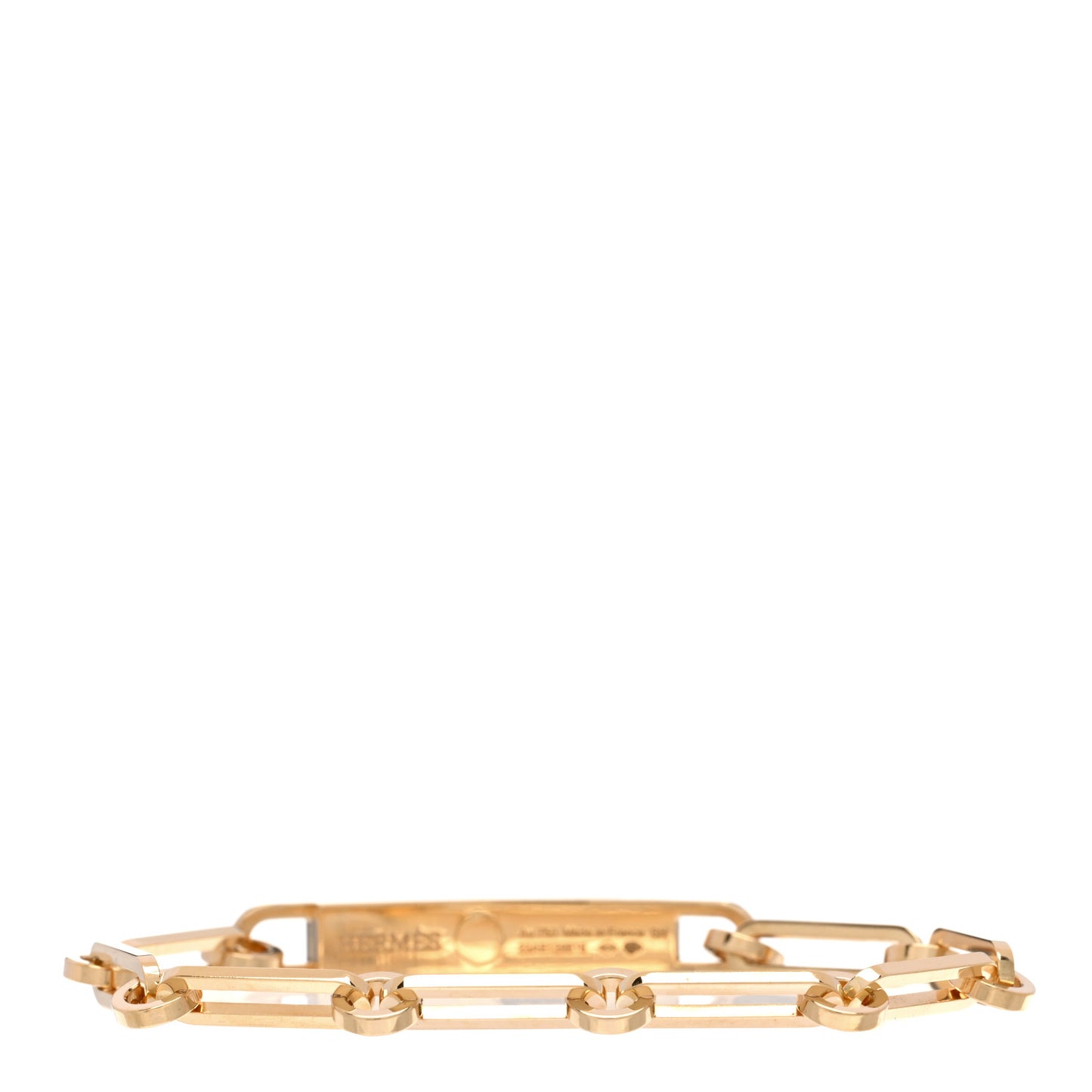 18K Yellow Gold Diamond Pave PM Kelly Chaine Bracelet SH