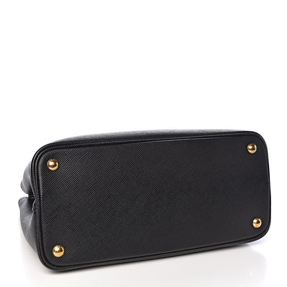 Prada Saffiano Cuir Small Double Bag Black Mughetto 5 of 11