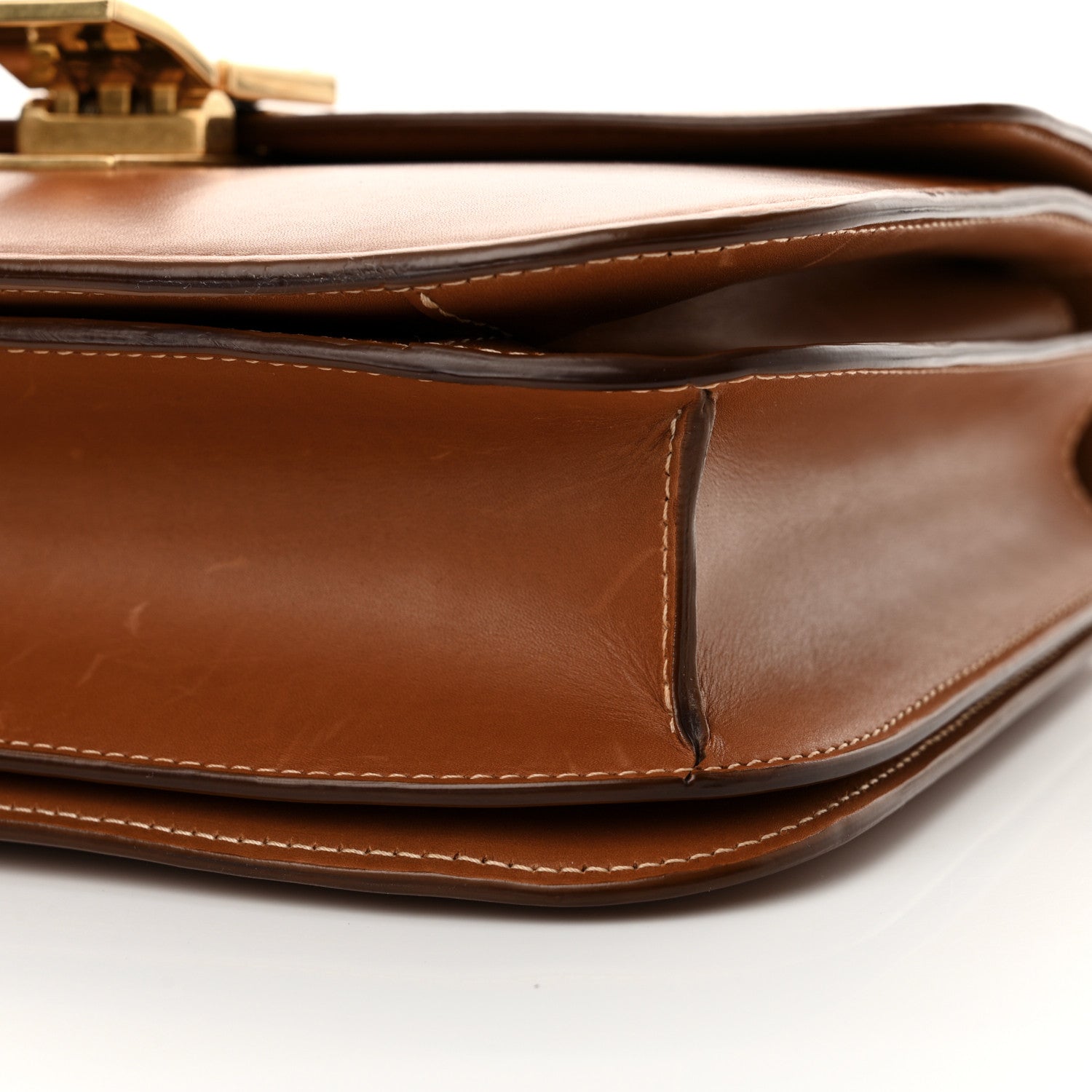 Celine Smooth Calfskin Medium Classic Box Flap Bag Camel 11 of 16