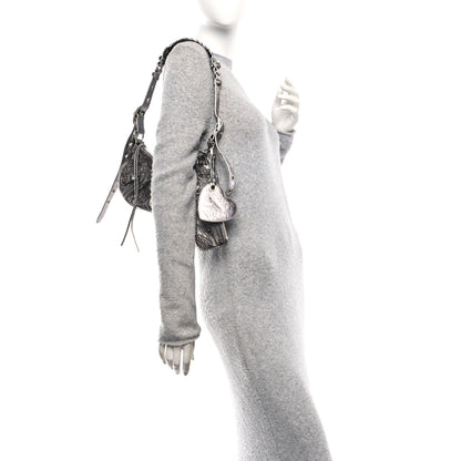 Balenciaga Metallic Agneau Arena Le Cagole Shoulder Bag XS Silver 2 of 10