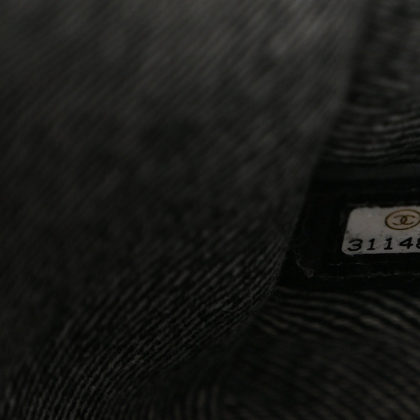 Denim Stitched Mini Square Flap Black
