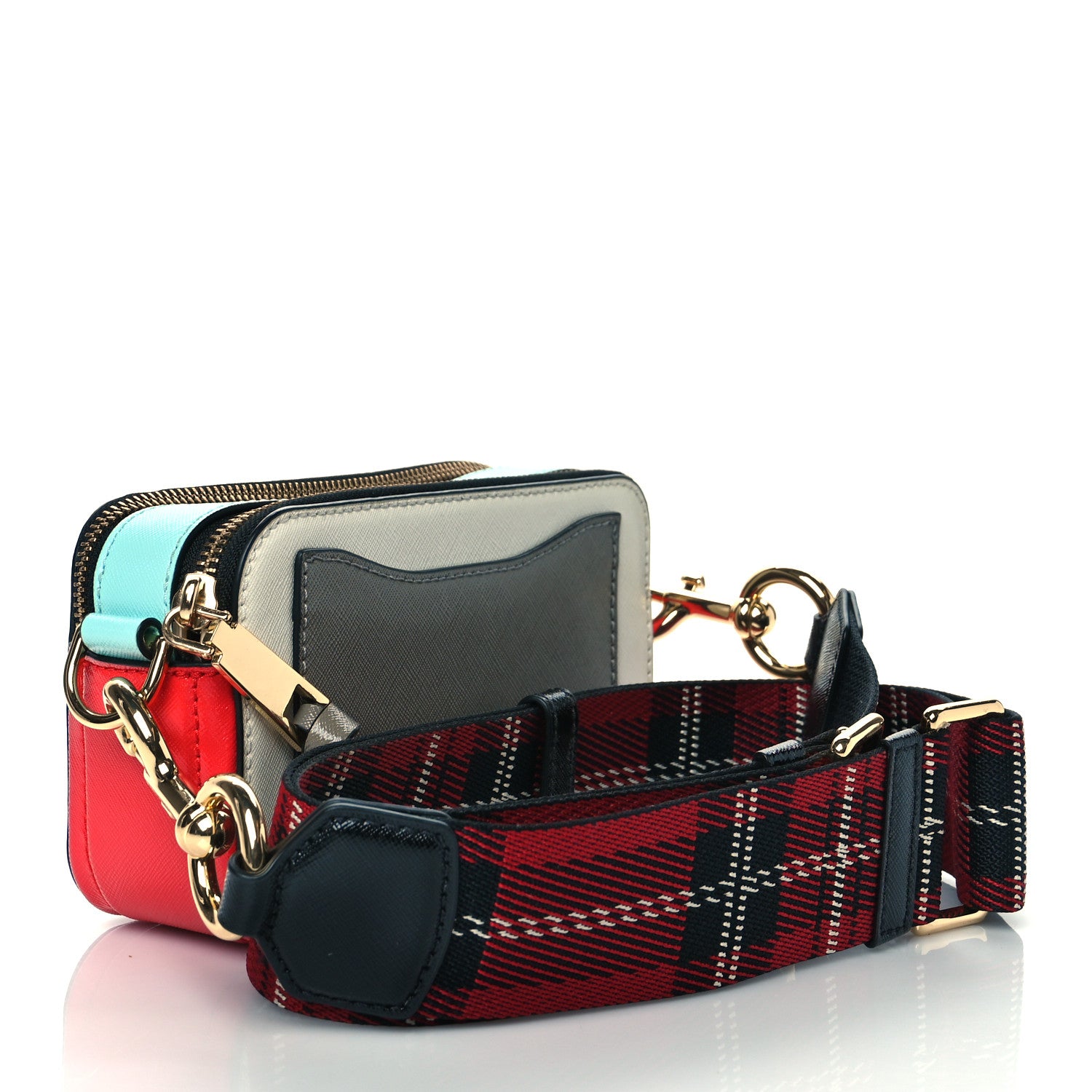 Marc Jacobs Saffiano Small Snapshot Camera Bag Porcelain Multi 3 of 9