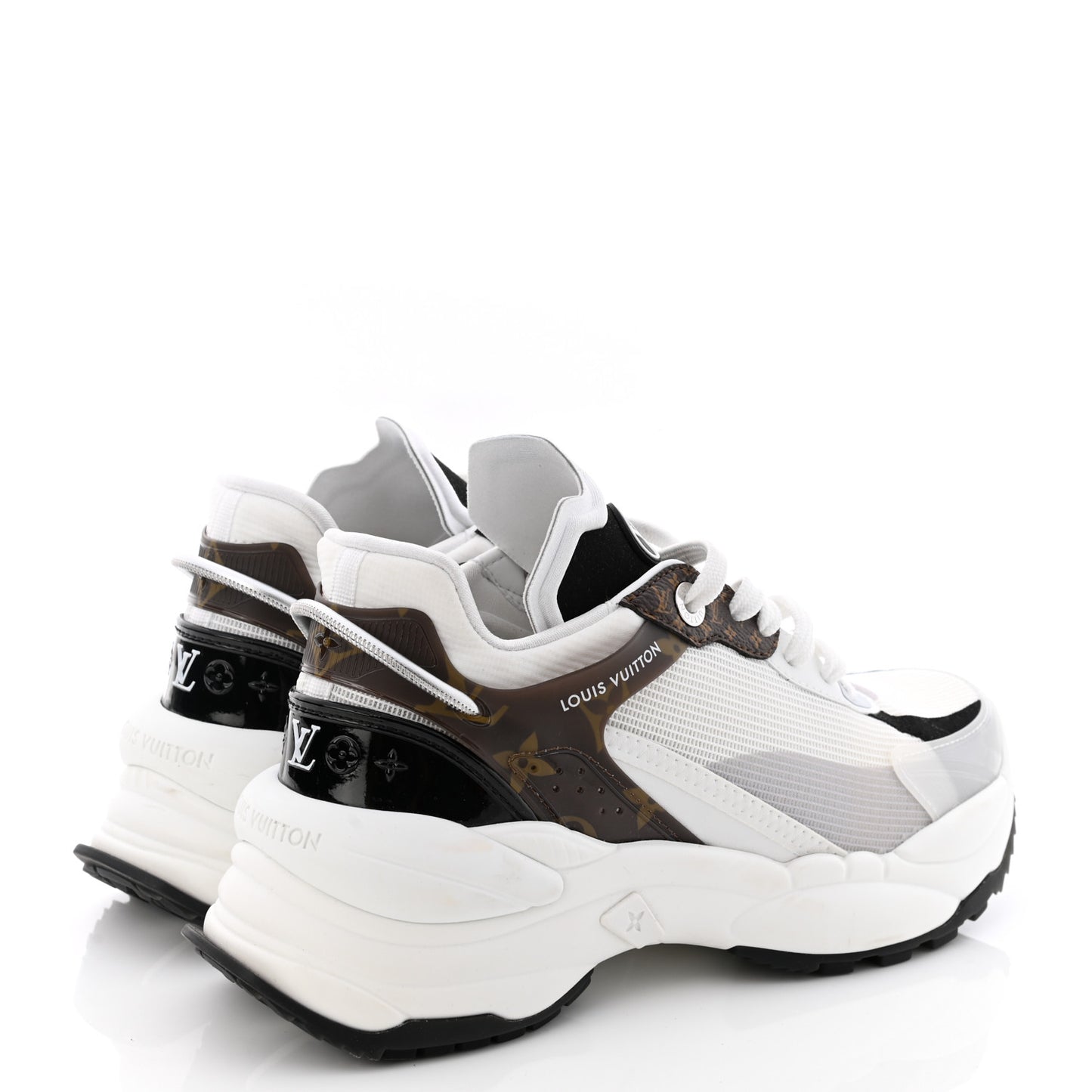 Monogram Calfskin Run 55 Sneakers 36.5 White