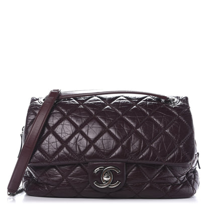 Chanel Aged Calfskin Jumbo New Portobello Flap Burgundy 1 of 16
