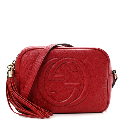 Gucci Pebbled Calfskin Small Soho Disco Bag Tabasco Red 1 of 11