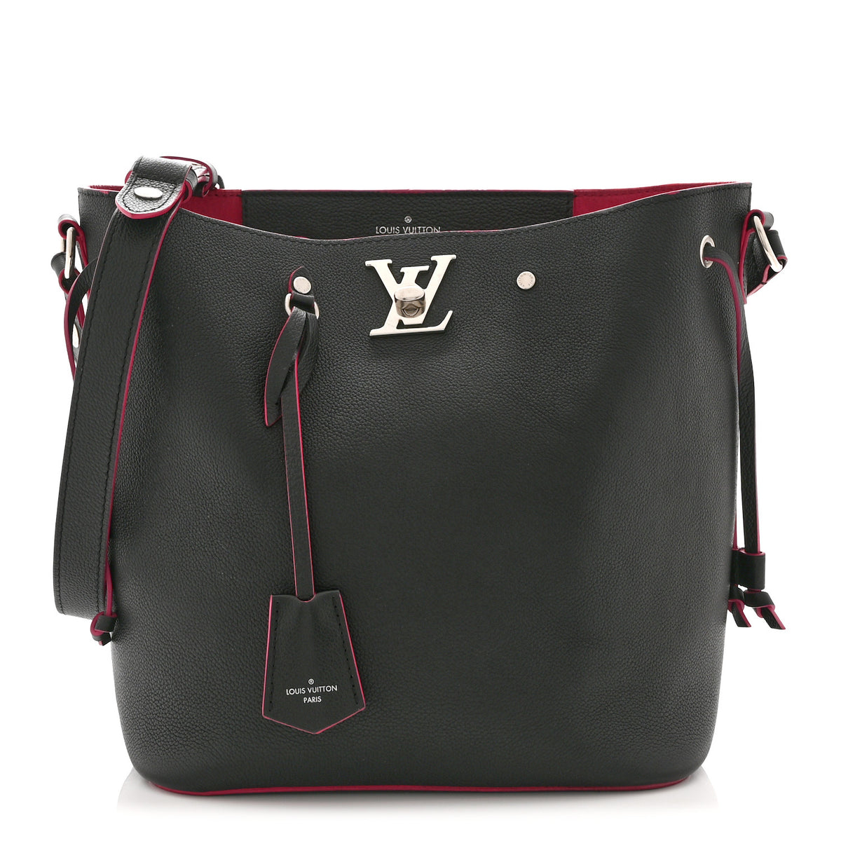 Louis Vuitton Calfskin Lockme Bucket Black 1 of 9