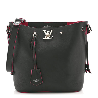 Louis Vuitton Calfskin Lockme Bucket Black 1 of 9