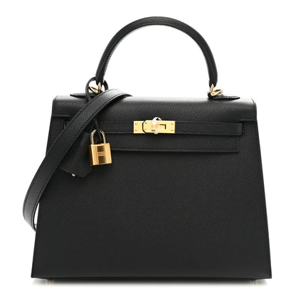 Hermes Epsom Kelly Sellier 25 Black 1 of 10