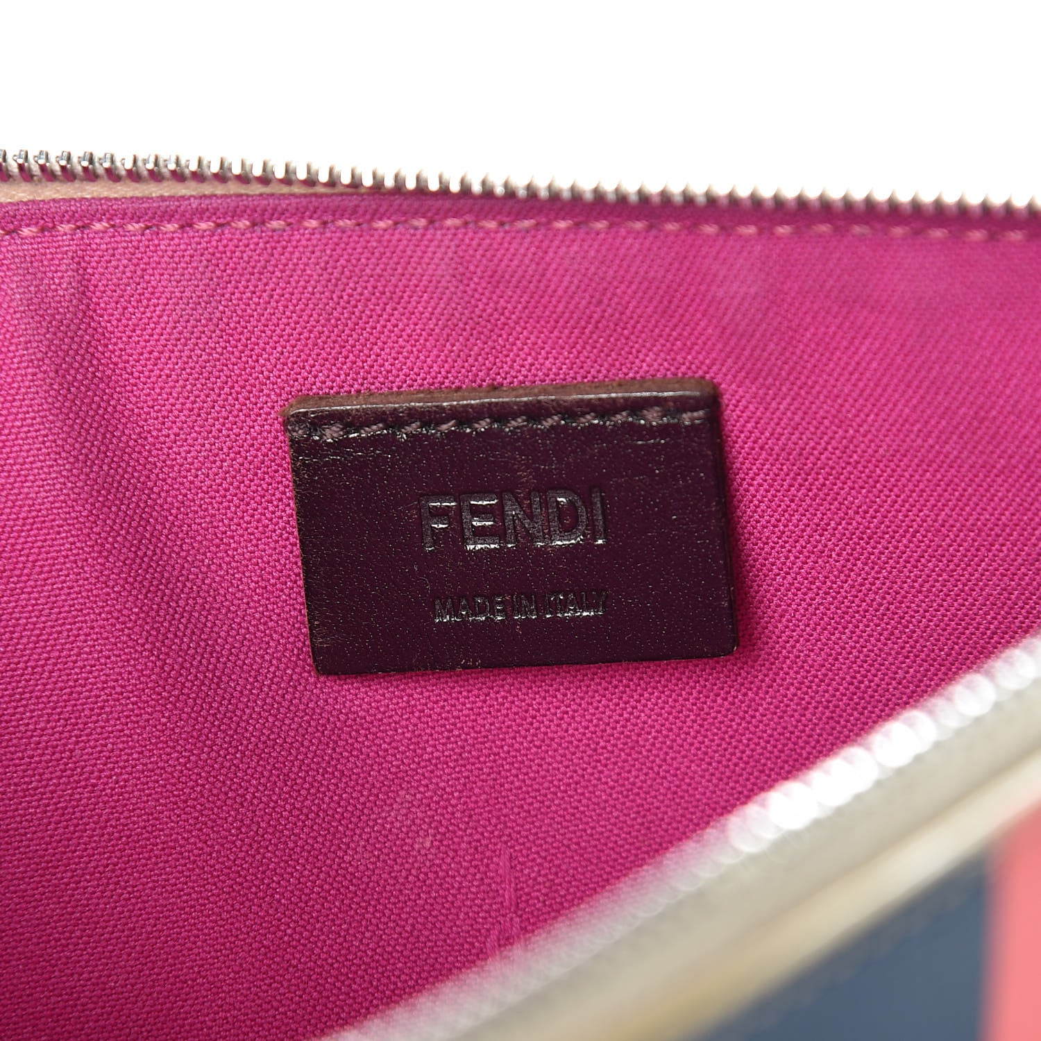 Fendi Vitello Elite Crystal Eye Monster Zip Pouch Bellini Multicolor 6 of 12