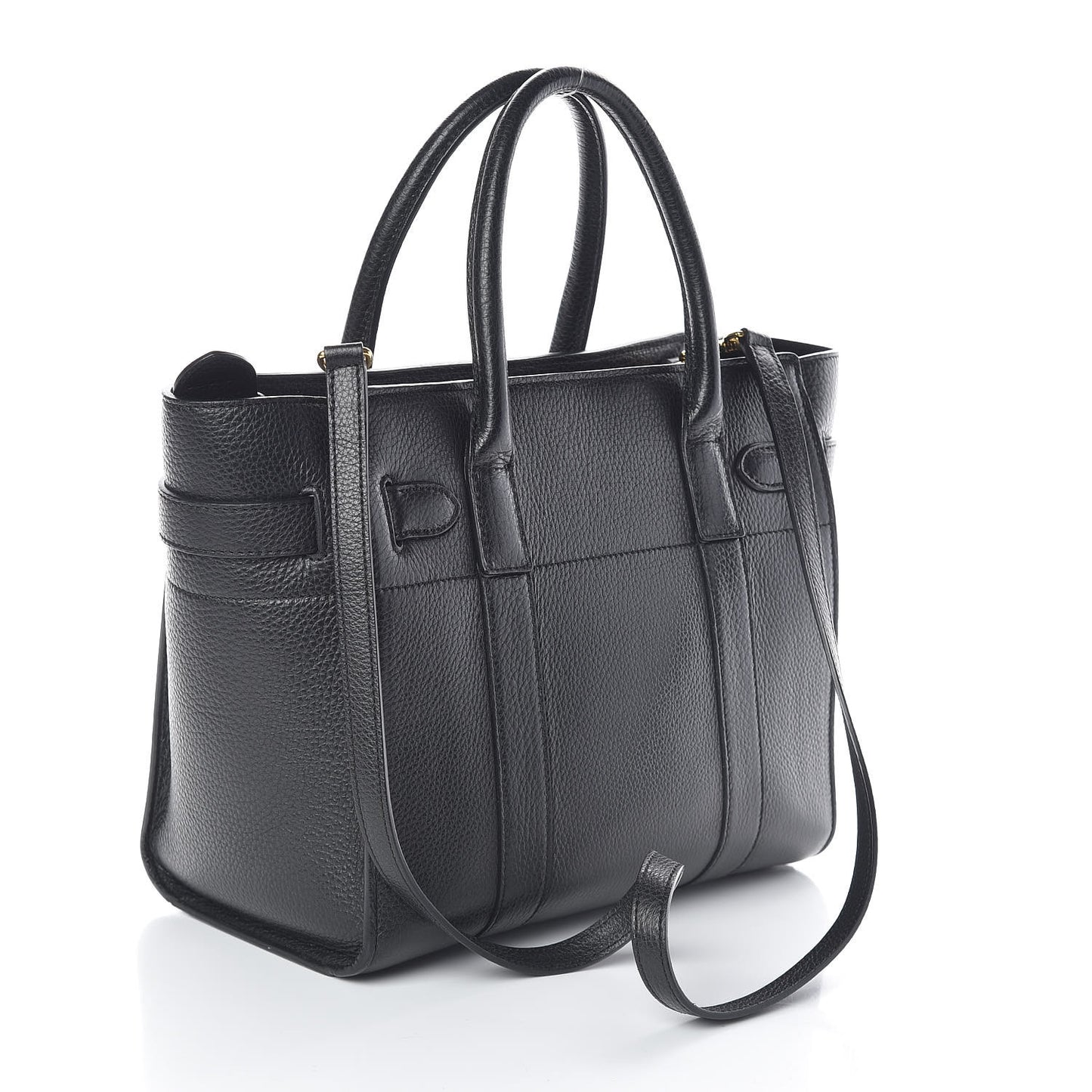 Classic Grain Small Bayswater Zip Tote Black