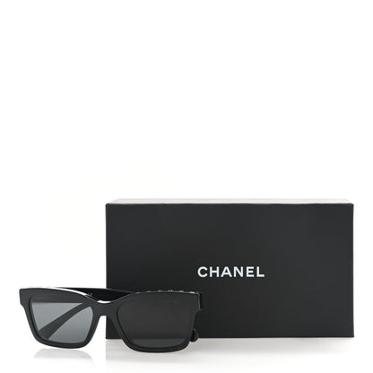 Chanel Acetate Square Sunglasses 5417-A Black 8 of 8